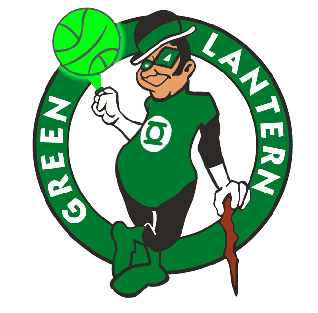 Boston Celtics Green Lantern logo iron on transfers